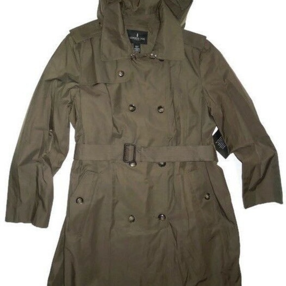 London Fog Jackets & Blazers - Women's London Fog Trench Coat Green XL